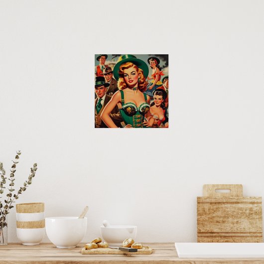 St. Patrick's Day Pin Up Poster (Keuken)