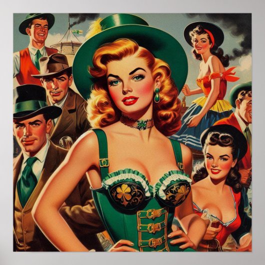St. Patrick's Day Pin Up Poster (Voorkant)