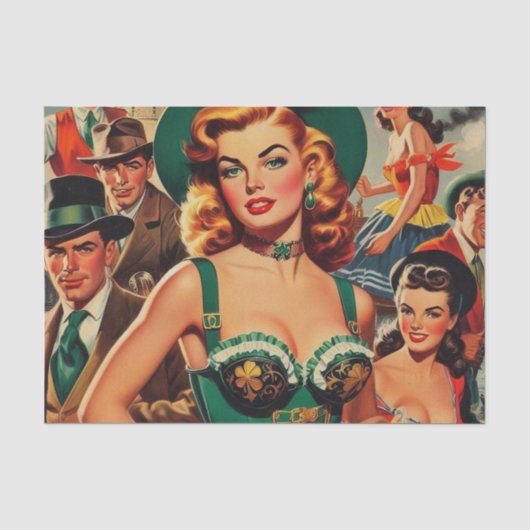 St. Patrick's Day Pin Up Tissuepapier (Voorkant)
