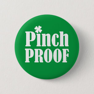 St Patrick's Day Pinch Proof Ronde Button 5,7 Cm