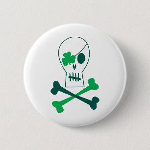 St. Patrick's Day Pirate Ronde Button 5,7 Cm