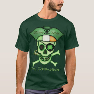 St. Patrick's Day Pirate Skull T-Shirt