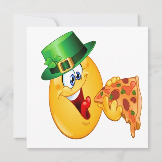 St. Patrick's Day Pizza Party Uitnodiging (Voorkant)