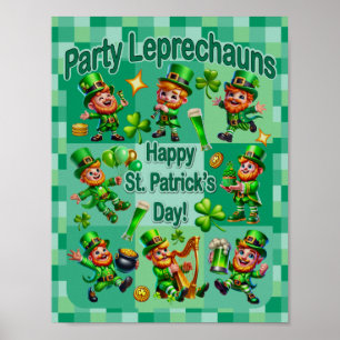St. Patrick's Day Plezier Schattige "Feestkabouter Poster