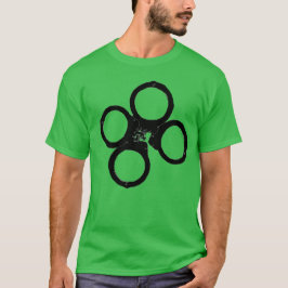 st. patricks day politiedakoestische klaver t-shirt