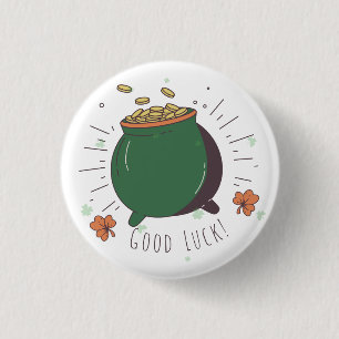 St. Patrick's Day Pot of Gold Fun Succes Button