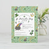 St Patricks Day Pot of Gold Lunch Kaart (Staand voorkant)
