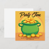 St. Patrick's Day Pot of Gold Party Invitation (Devant / Derrière)