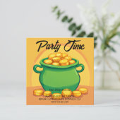St. Patrick's Day Pot of Gold Party Invitation (Debout devant)