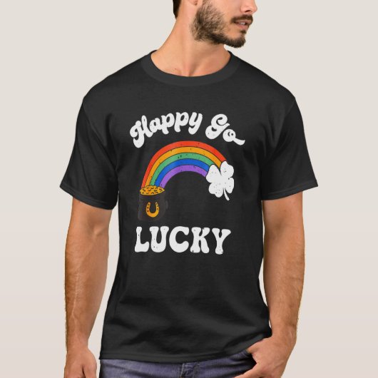 St Patrick's Day Pot Of Leprechaun Gold Rainbow Ha T-shirt (Voorkant)