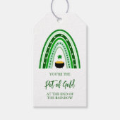 St. Patrick's Day Pot van Gold Boho Rainbow Logo Cadeaulabel (Voorkant)