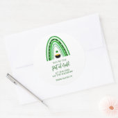 St. Patrick's Day Pot van Gold Boho Rainbow Ronde Sticker (Envelop)