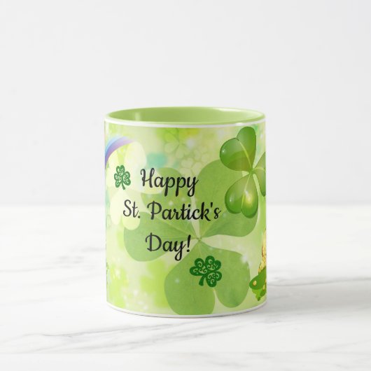 St. Patrick's Day Pot van Gold Leprechaun Koffie Mok (Midden)