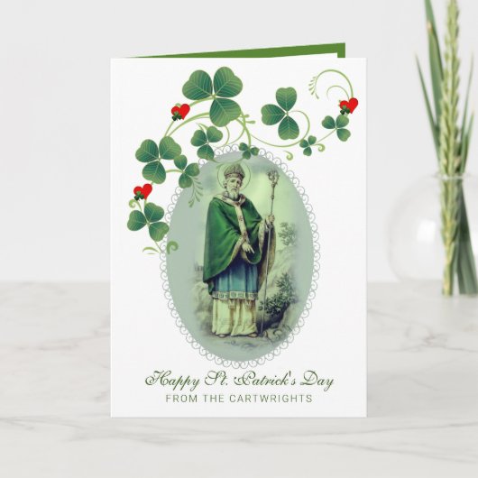 St. Patrick's Day Prayer Blessing Religious Card Kaart (Voorkant)