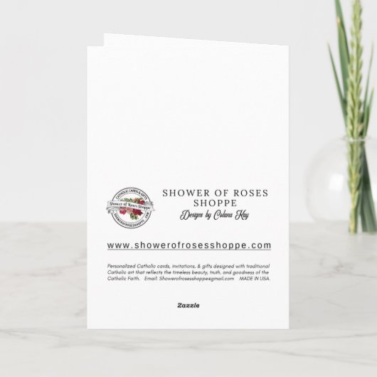 St. Patrick's Day Prayer Blessing Religious Card Kaart (Achterkant)