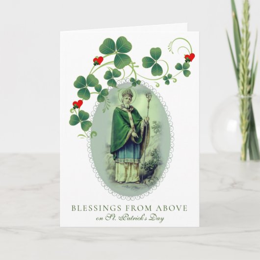 St. Patrick's Day Prayer Blessing Religious Card Kaart (Voorkant)