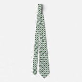 St. Patrick's Day Preppy Shamrock Clover Lattice  Stropdas (Achterkant)