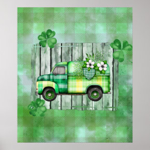 St. Patrick's Day Pset  Truck Poster