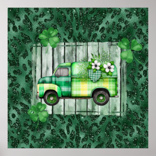 St. Patrick's Day Pset  Truck Poster