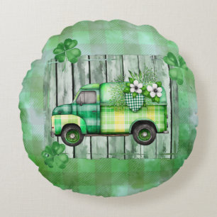 St. Patrick's Day Pset Truck Rond Kussen