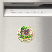 St. Patrick's Day Pug Magneet (Insitu (Vaatwasser))