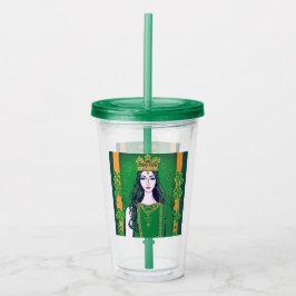 St Patrick's Day Queen Acryl Drinkbeker
