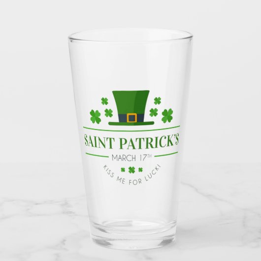 St Patrick's Day Quote Glas (Voorkant)