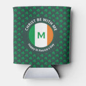 St Patricks Day Quote Monogram Shamrock Irish Flag Blikjeskoeler (Voorkant)