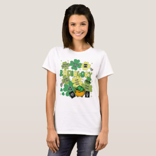 St Patrick's Day Radiologie Lucky Shamrock Road Te T-shirt