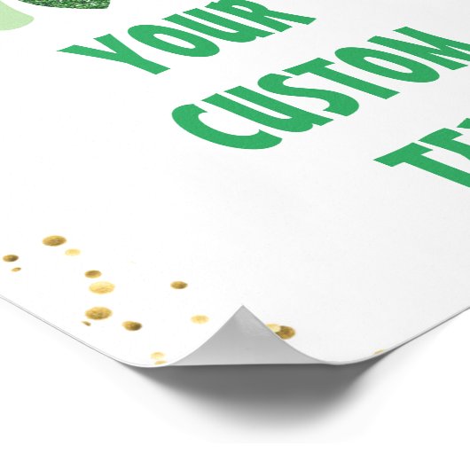 St Patrick's Day Rainbow Custom Text Poster (Hoek)