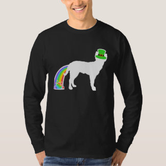 St Patrick's Day Rainbow Dog Mudi T-shirt