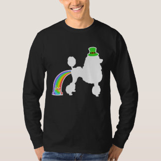 St Patrick's Day Rainbow Dog Poodle T-shirt