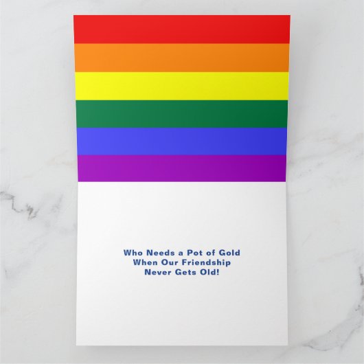 St Patricks Day Rainbow Gnomies LGBT-vriendschap Kaart (Binnen)