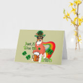 St. Patrick's Day Rat Terrier Kaart (Gele Bloem)