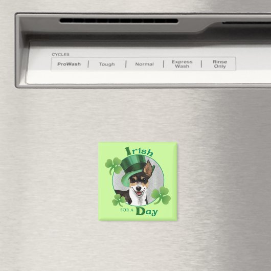 St. Patrick's Day Rat Terrier Magneet (Insitu (Vaatwasser))