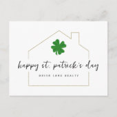 St. Patrick's Day Real Estate Shamrock Briefkaart (Voorkant)