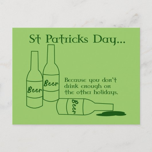 St Patrick's Day Recept Briefkaart (Voorkant)