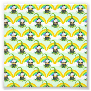 St. Patrick's Day Regenboog Kabouter Lucky Charms Foto Afdruk