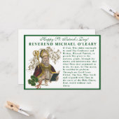 St. Patrick's Day Religieus gebed Shamrocks Kaart (Voorkant / Achterkant in situ)