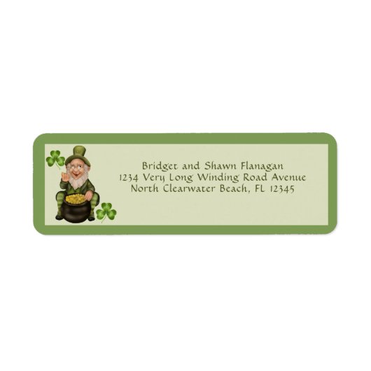 St. Patrick's Day Return Address Etiket (Voorkant)