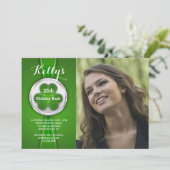 St. Patrick's Day Ribbon Foto Uitnodiging (Staand voorkant)