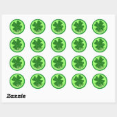 St. Patrick's Day Rish Clover Ronde Sticker (Vel)