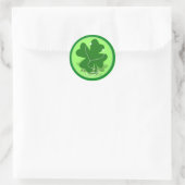 St. Patrick's Day Rish Clover Ronde Sticker (Tas)