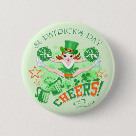 St Patrick's Day Ronde Button 5,7 Cm