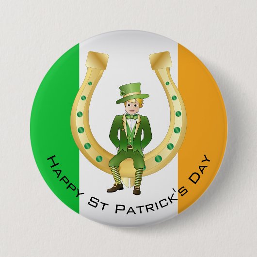 St Patrick's Day Ronde Button 7,6 Cm (Voorkant)
