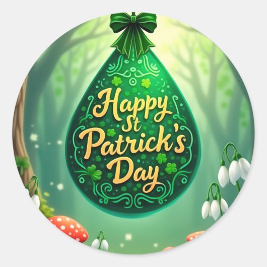 St. Patrick's Day Ronde Sticker (Voorkant)