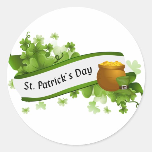 St. Patrick's Day Ronde Sticker (Voorkant)