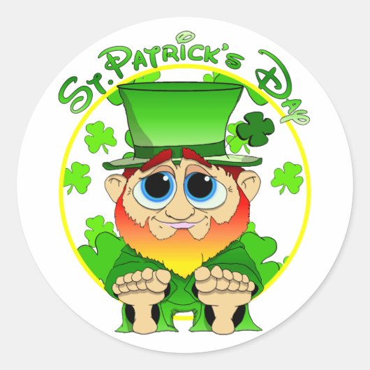 St Patrick's Day Ronde Sticker (Voorkant)