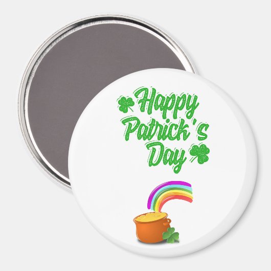 St. Patrick's Day Round Magnet Magneet (Voorkant / Achterkant)