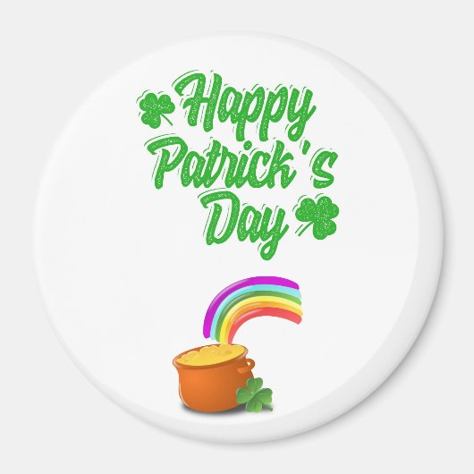 St. Patrick's Day Round Magnet Magneet (Voorkant)